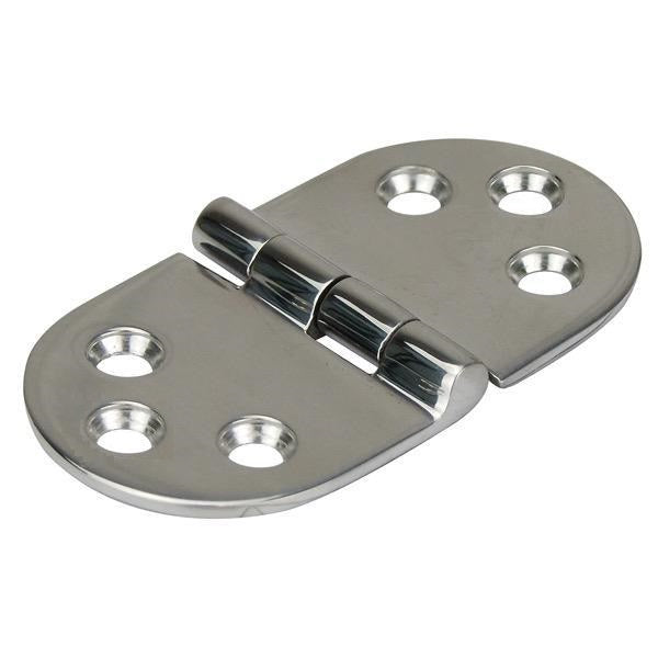 Stainless steel 316 Deck Hinge with six holes 78mmx40mm