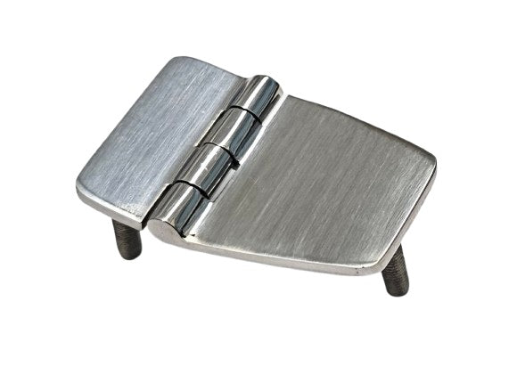 Stainless steel 316 Flush Hinge with three thread stud 38x60mm