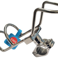 Stainless steel 316 Adjustable Single Rail Mount Rod Holder with rotates 360° both horizontal and vertical 25mm (1")
