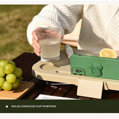 2IN1 Portable Folding Picnic Basket Tour Storage Baskets Outdoor Basket With Lid