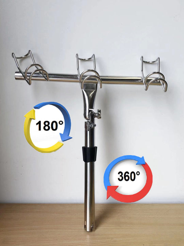SS316 3-Way Adjustable Rod Holder