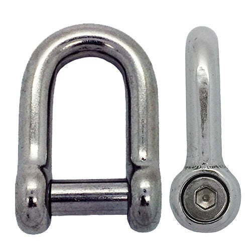 SS316 Dee Shackles with Hex Socket Sink Pin