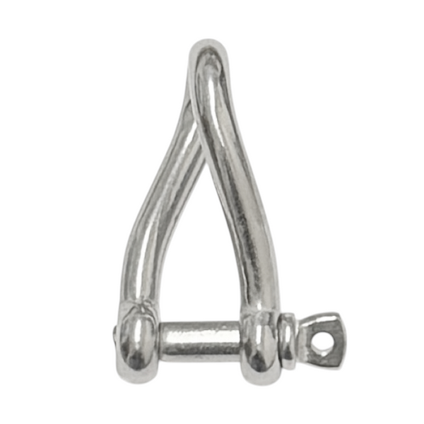 Stainless steel 316 Forged Long Dee Shackles with captive bolt 12mm
