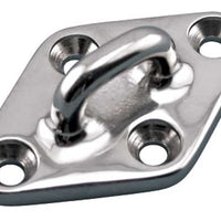 Stainless steel 316 Pad Eye Diamond Base 4"