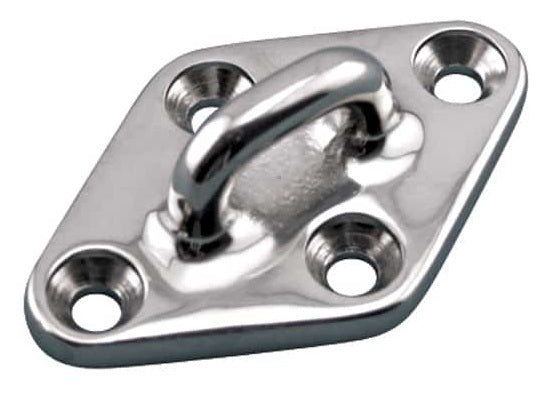 Stainless steel 316 Pad Eye Diamond Base 4"