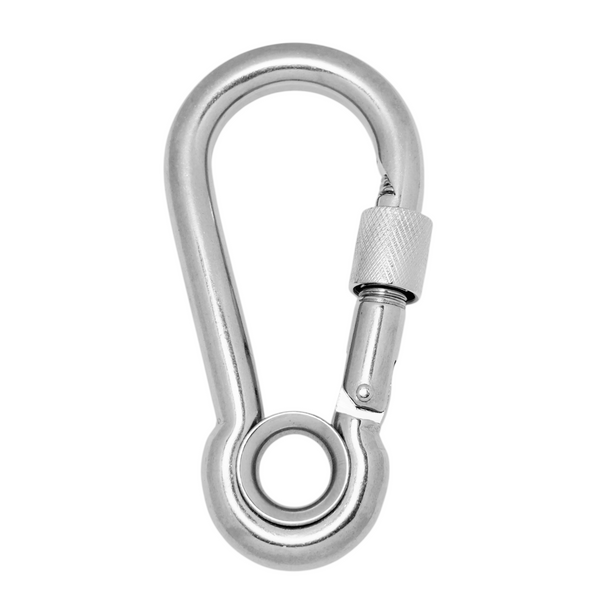 Stainless steel 316 Snap Hook with round thimble eye 140x12mm
