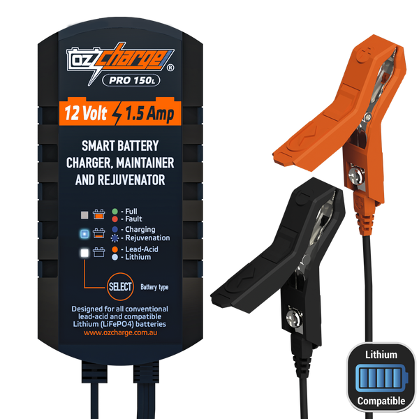 Ozcharge 12V 1.5A Battery Charger Pro + Lithium