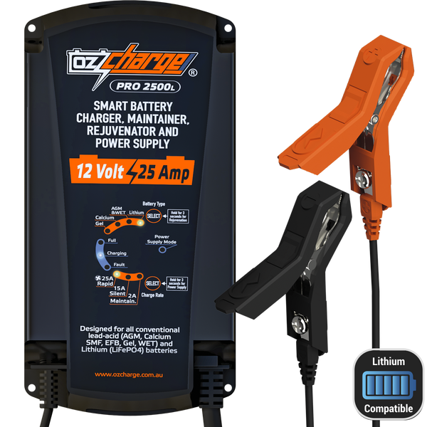 OzCharge PRO2500L Battery Charger and Maintainer