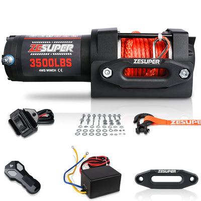 X-Bull ZESUPER 3500LB Portable Electric Winch 12V Wireless ATV UTV 4WD
