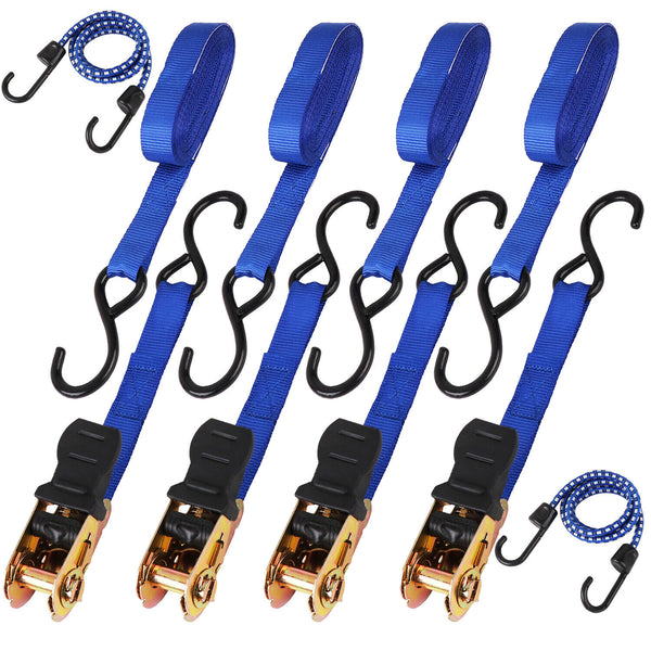 10Pcs Ratchet Tie Down Straps 997KG 4.5M Trucks Trailer Strap Stainless Steel