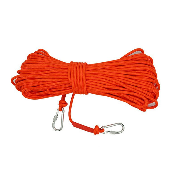 Orange With Wire Core Heavy Duty Adjustable Clothesline Set (4 Pack) - 10m Steel Wire Core Nylon Rope with Hooks for Out