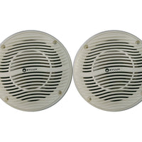 Zylux 6 Inch 2-Way Marine/Outdoor Speakers 100W - White (Pair)