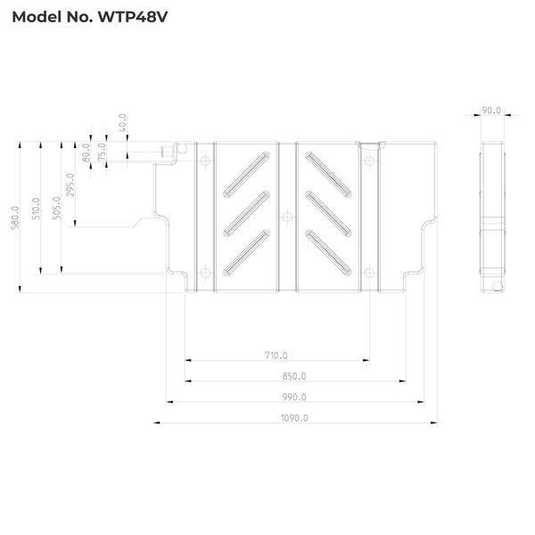 42 Litre Poly Water Tank Vertical With Cut-Outs