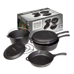 6 Piece Cast Iron Set for Outdoor Cooking by Camp Chef