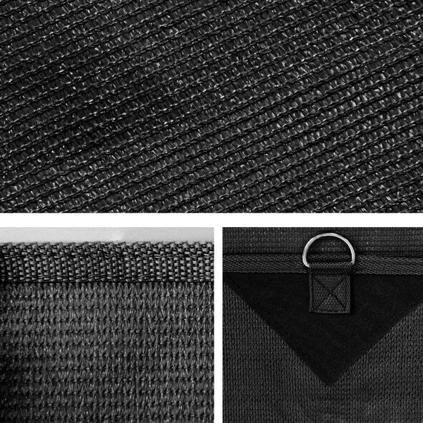 Black Caravan Privacy Screen 1.95 x 2.2M End Wall or Side Sun Shade Roll Out