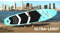 T&R SPORT F10 Stand Up Paddle SUP Inflatable Surfboard Paddleboard W/ Accessories & Backpack