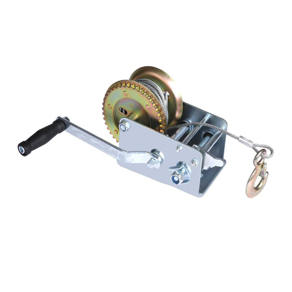 4410 LBS / 2000KGS Hand Winch Puller Heavy Duty 4WD Boat Cranking Winch Steel Cable