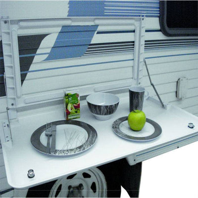 Picnic Table W/Backing Plate -White 805 x 435mm