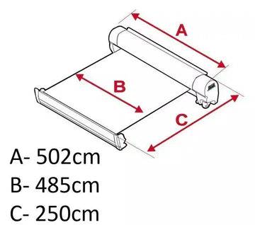 Fiamma F45 L 500 (5.0M) Royal Blue Awning 06530A01Q (Polar White Casing)