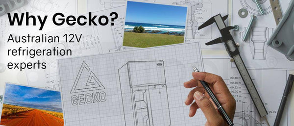 GECKO 95L Portable Upright Fridge Refrigerator 12V/24V Caravan Motorhome