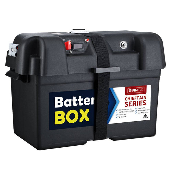 GIANTZ Battery Box 12V Camping Portable Deep Cycle AGM (Deluxe)