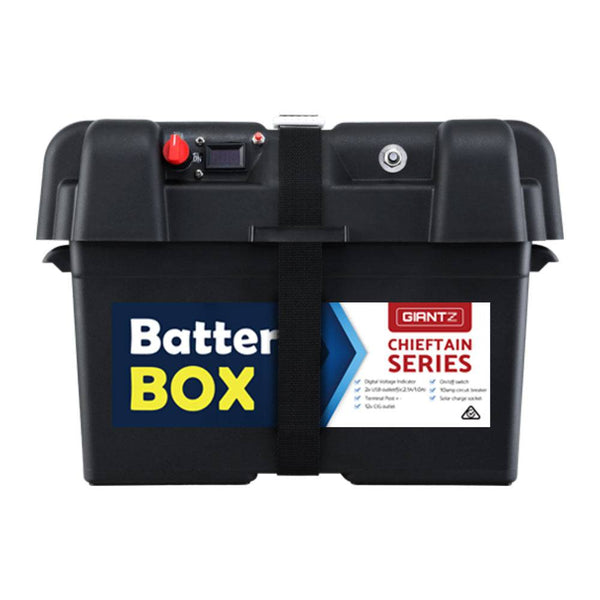 GIANTZ Battery Box 12V Camping Portable Deep Cycle AGM (Deluxe)