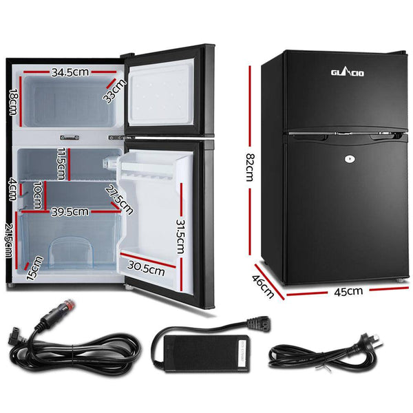 Glacio 90L Upright Portable Fridge Freezer 12V/24V/240V