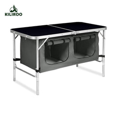 KILIROO Camping Table 120cm Black (With Grey Storage Bag) KR-CT-107-CU