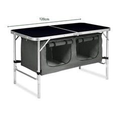 KILIROO Camping Table 120cm Black (With Grey Storage Bag) KR-CT-107-CU