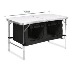 KILIROO Camping Table 120cm Silver (With Black Storage Bag) KR-CT-106-CU