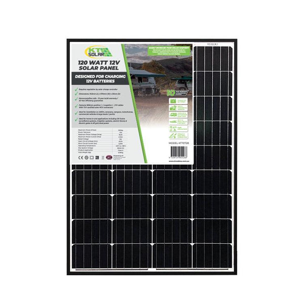 KT Solar 120W 12V Monocrystalline Solar Panel
