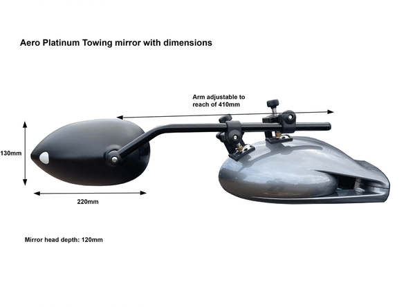 Aero Platinum Towing Mirrors Pair MIL6606 by Milenco