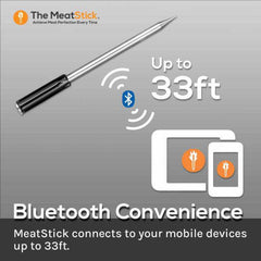The MeatStick Set: Wireless Meat Thermometer & Charger - 33 ft Range