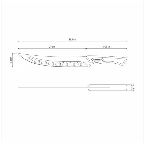 Tramontina Black Churrasco 10″ Butcher Knife