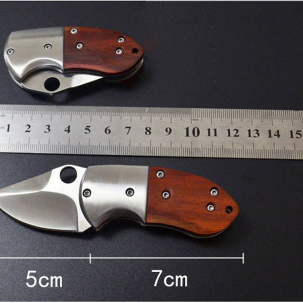 Small Mini Stainless Steel Folding Pocket Knife - Red