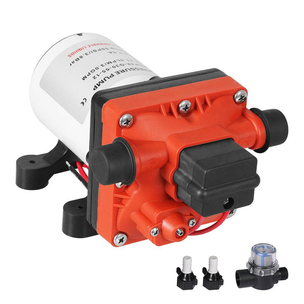 12V Water Pump High Pressure Fast Self-priming Caravan 11.3L 55PSI Boat Camper