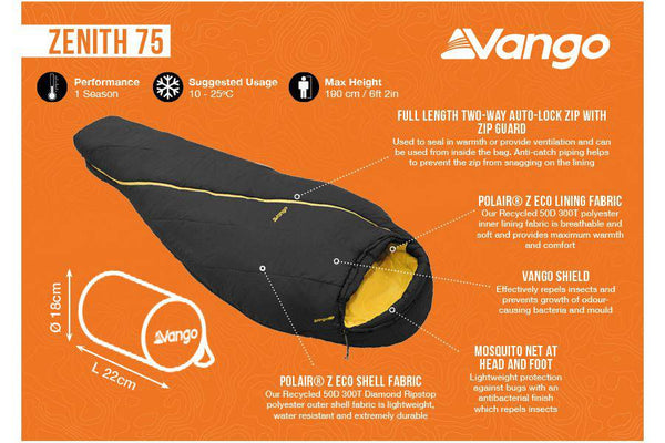 Vango Zenith 75 - 1200g Sleeping Bag
