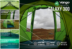 3 Person Tent - Galaxy 300 - 5.55kg by Vango