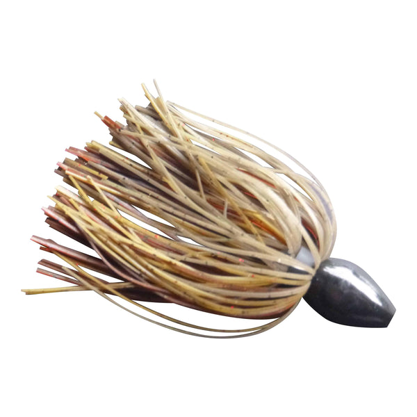 Vike 1 oz Skirted Microjig in Green Pumpkin