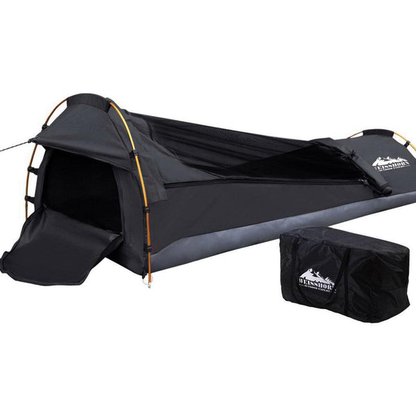 Camping Swags Single Biker Swag Grey Ripstop Canvas