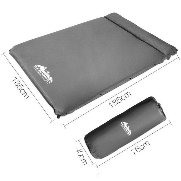 Double Size Self Inflating Mattress - Grey