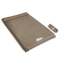 Double Size Self Inflating Mattress Mat 10CM Thick   Coffee