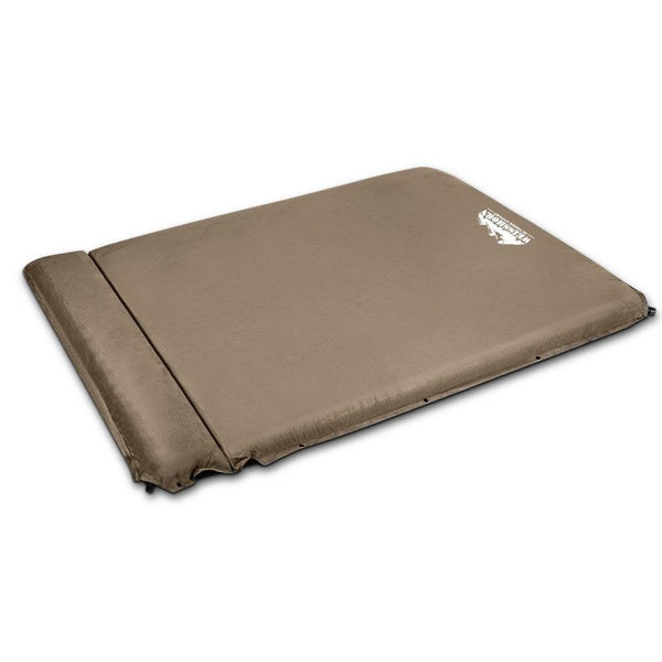 Double Size Self Inflating Mattress Mat 10CM Thick Coffee
