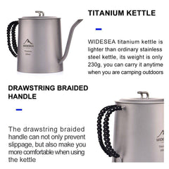 Compact Titanium Kettle for Outdoor Adventures