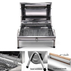 Grillz Portable BBQ Drill Outdoor Camping Charcoal Barbeque Smoker Foldable - Camping Australia