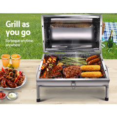 Grillz Portable BBQ Drill Outdoor Camping Charcoal Barbeque Smoker Foldable - Camping Australia