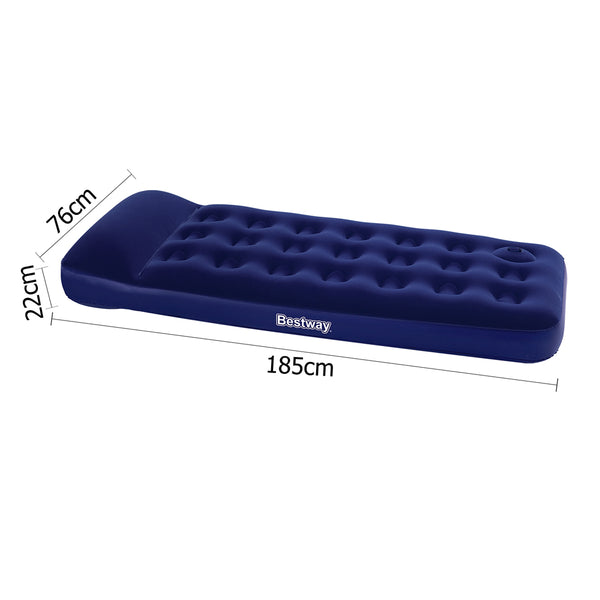 Bestway Single Size Inflatable Air Mattress - Navy - Camping Australia