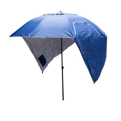 Havana Outdoors Beach Umbrella 2.4M Outdoor Garden Beach Portable Shade Shelter - Blue - Camping Australia