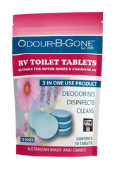 Odour-B-Gone Blue RV Toilet Tablets (10 pack)