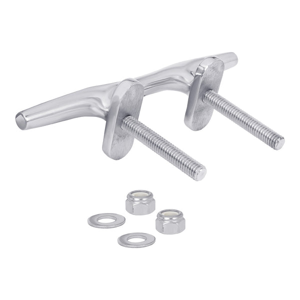 Stainless steel 316 Heavy Duty Open Base Stud Mount Cleats without thread bars 150mm